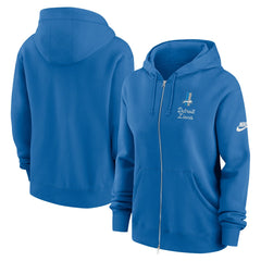 Detroit Lions Women's Phoenix Rewind Full-Zip Hoodie Blue - Nike
