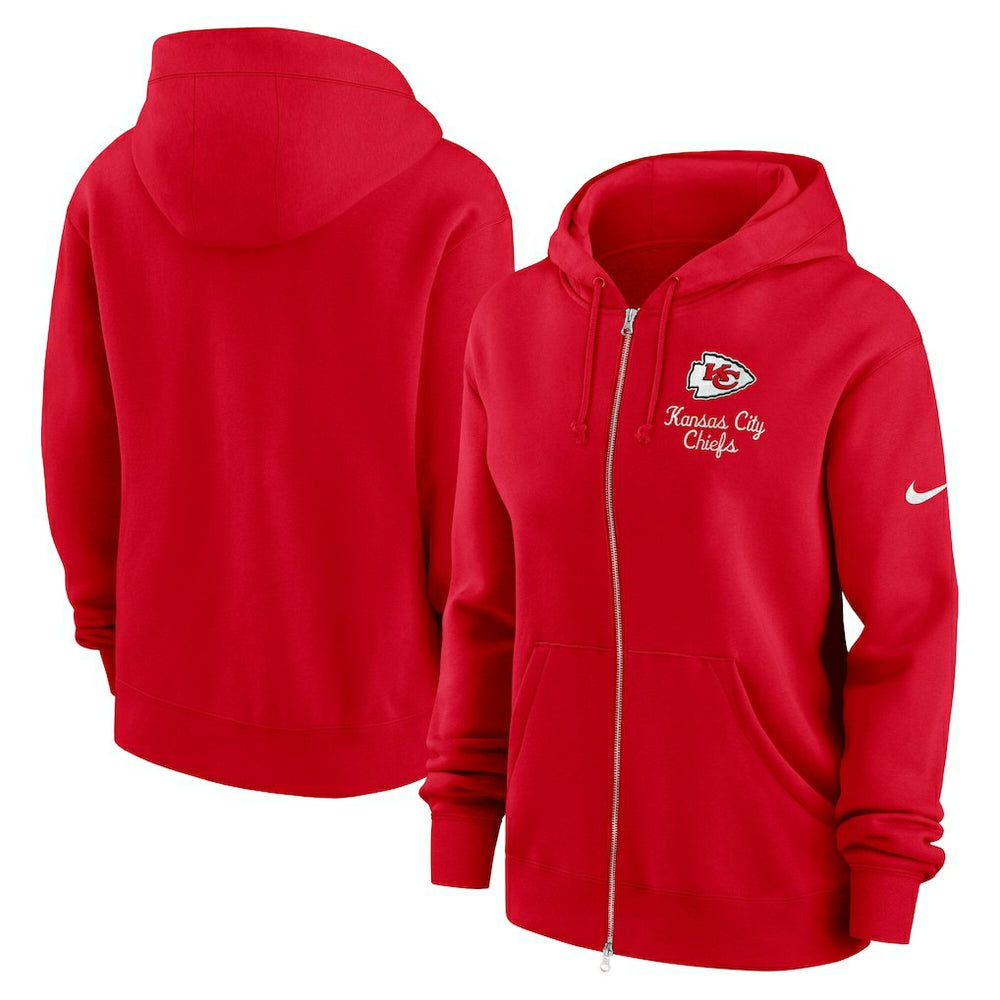 Kansas City Chiefs Women's Phoenix Rewind Full-Zip Hoodie Red - Nike