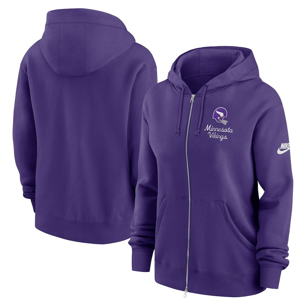 Minnesota Vikings Women's Phoenix Rewind Full-Zip Hoodie Purple - Nike