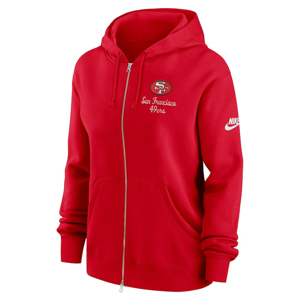 San Francisco 49ers Women's Phoenix Rewind Full-Zip Hoodie Scarlet - Nike