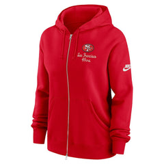 San Francisco 49ers Women's Phoenix Rewind Full-Zip Hoodie Scarlet - Nike