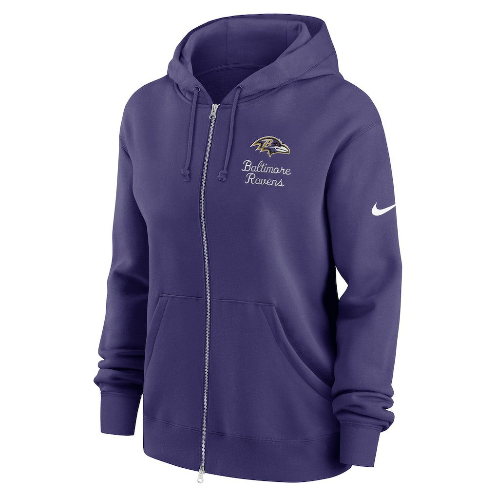 Baltimore Ravens Women's Phoenix Rewind Full-Zip Hoodie Purple - Nike