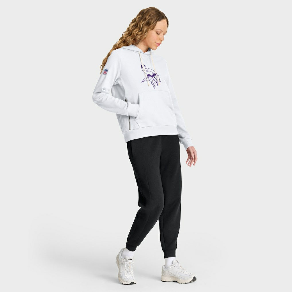 Minnesota Vikings Women's Alternate Logo Sideline Standard Issue Dri-FIT Hoodie White - Nike