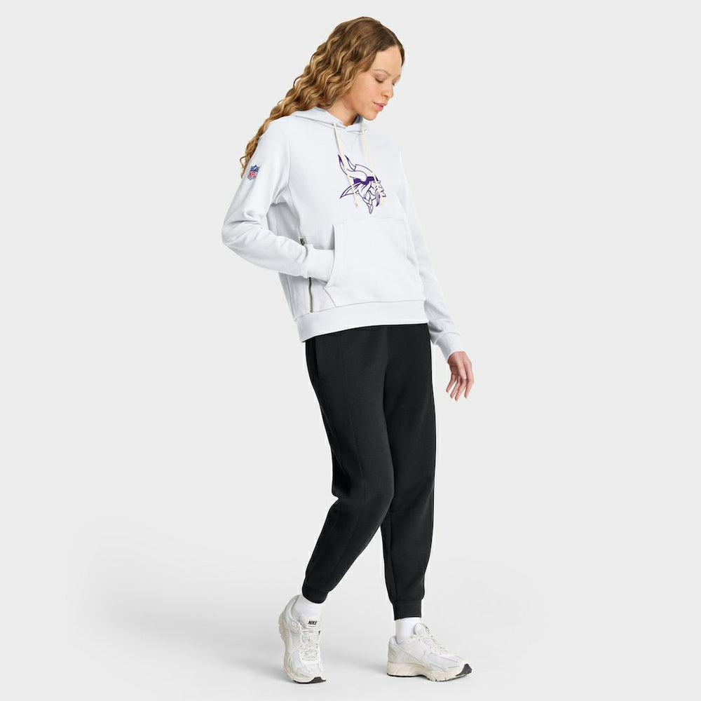 Minnesota Vikings Women's Alternate Logo Sideline Standard Issue Dri-FIT Hoodie White - Nike