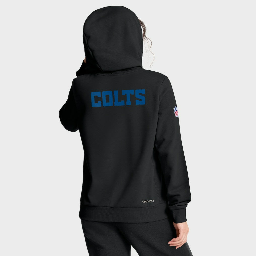 Indianapolis Colts Women's Alternate Logo Sideline Standard Issue Dri-FIT Hoodie Black - Nike