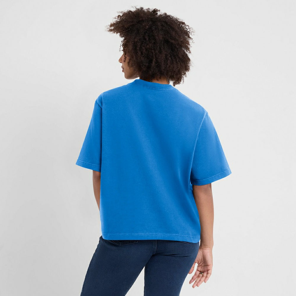 Los Angeles Chargers Women's Essential Script Relaxed Boxy T-Shirt Powder Blue - Nike