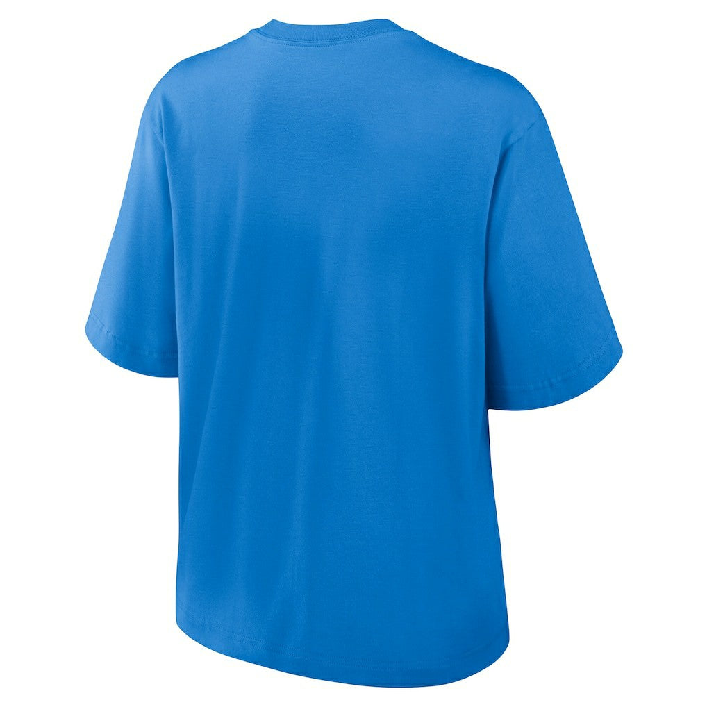 Los Angeles Chargers Women's Essential Script Relaxed Boxy T-Shirt Powder Blue - Nike