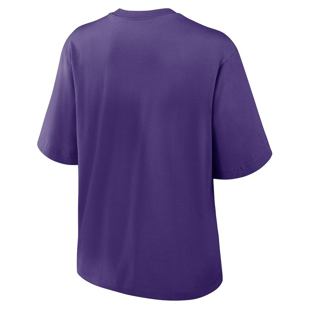 Minnesota Vikings Women's Essential Script Relaxed Boxy T-Shirt Purple - Nike