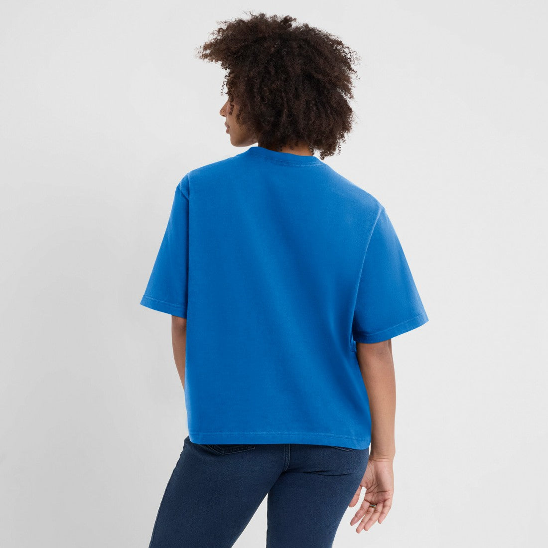 Detroit Lions Women's Essential Script Relaxed Boxy T-Shirt Blue - Nike