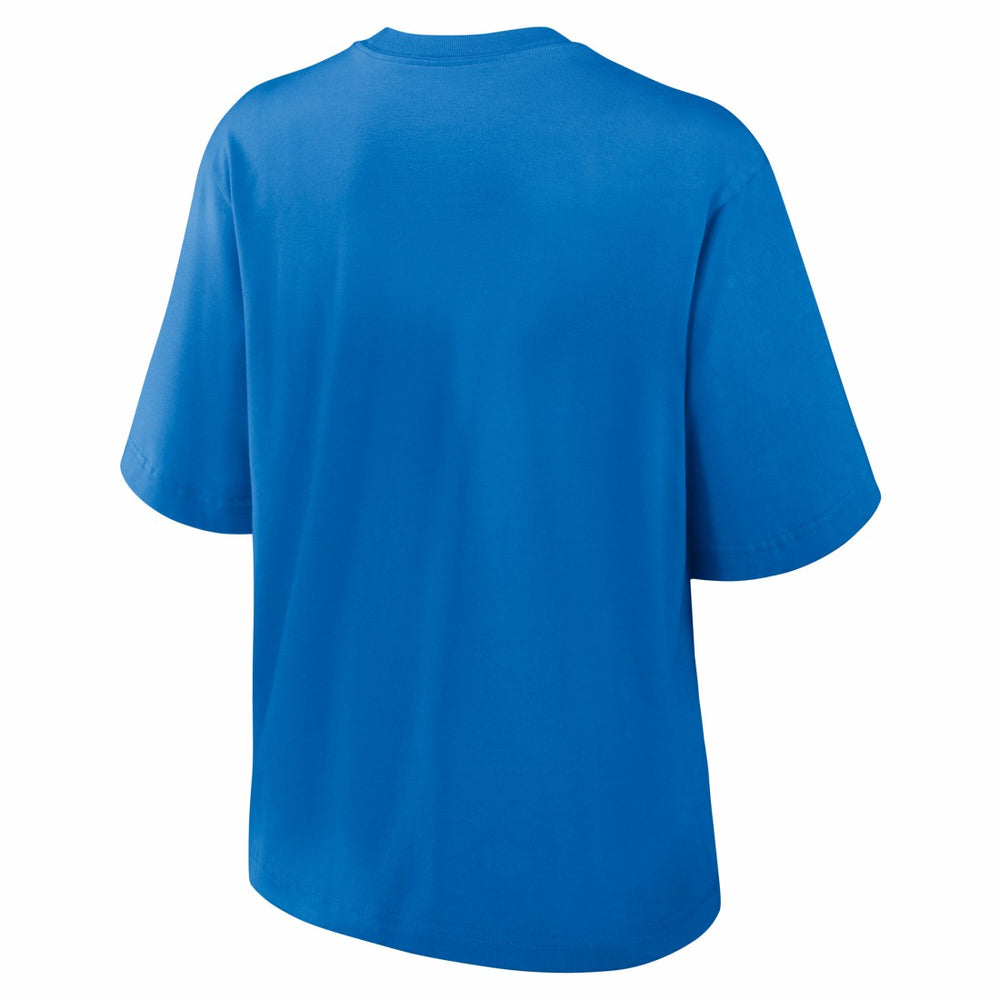 Detroit Lions Women's Essential Script Relaxed Boxy T-Shirt Blue - Nike