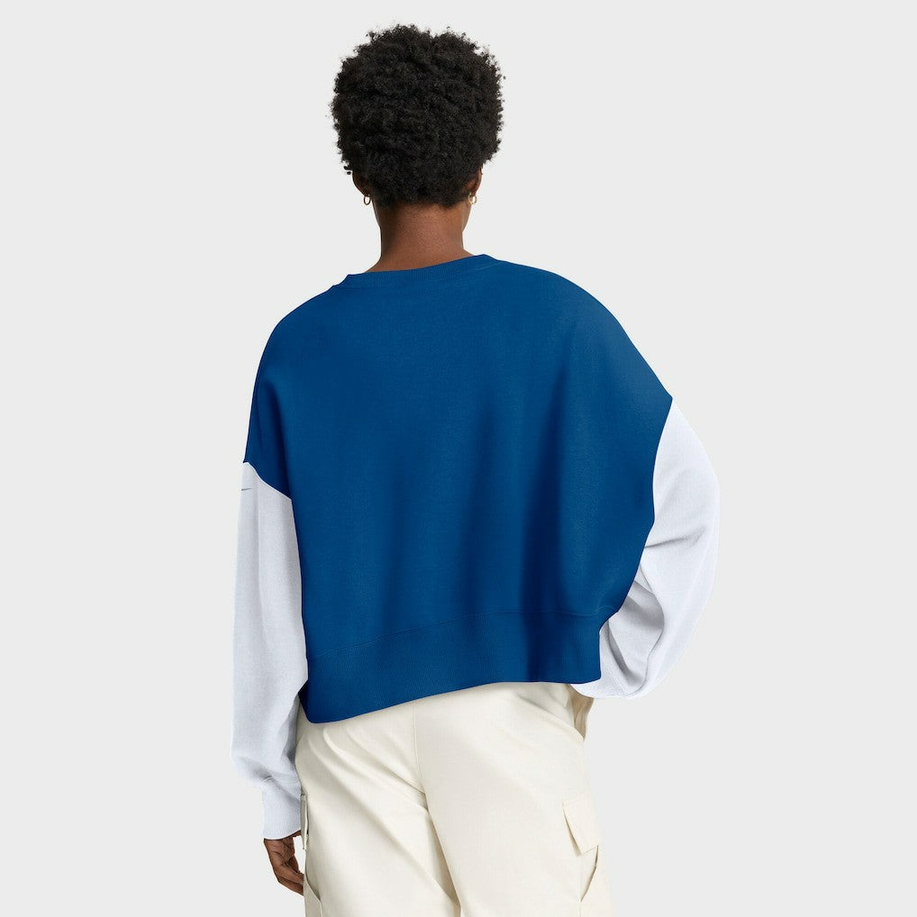 Indianapolis Colts Women's Oversized Color-Block Pullover Sweatshirt Royal - Nike