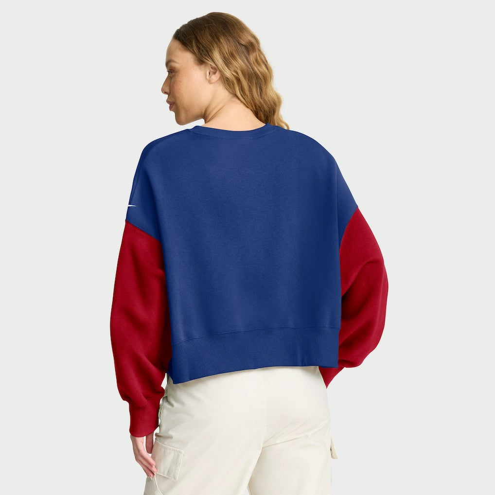 New York Giants Women's Oversized Color-Block Pullover Sweatshirt Royal - Nike