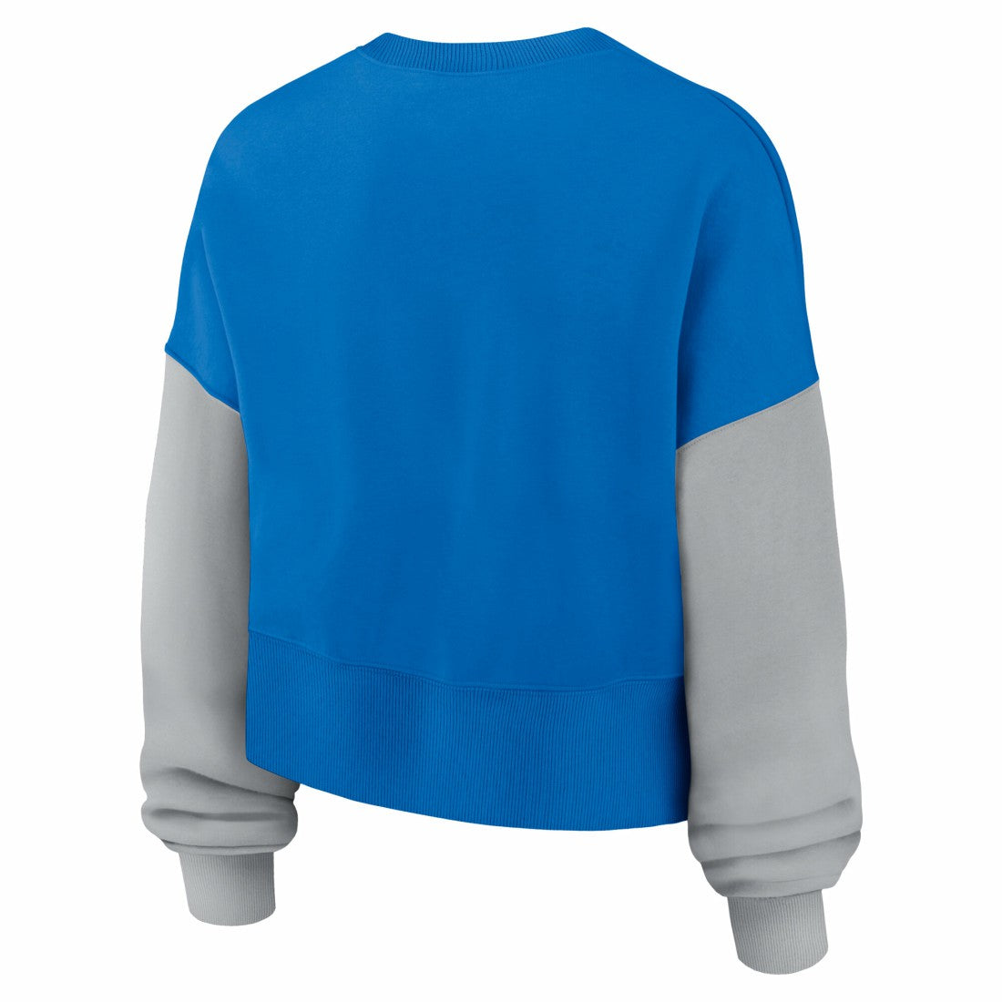 Detroit Lions Women's Oversized Color-Block Pullover Sweatshirt Blue - Nike
