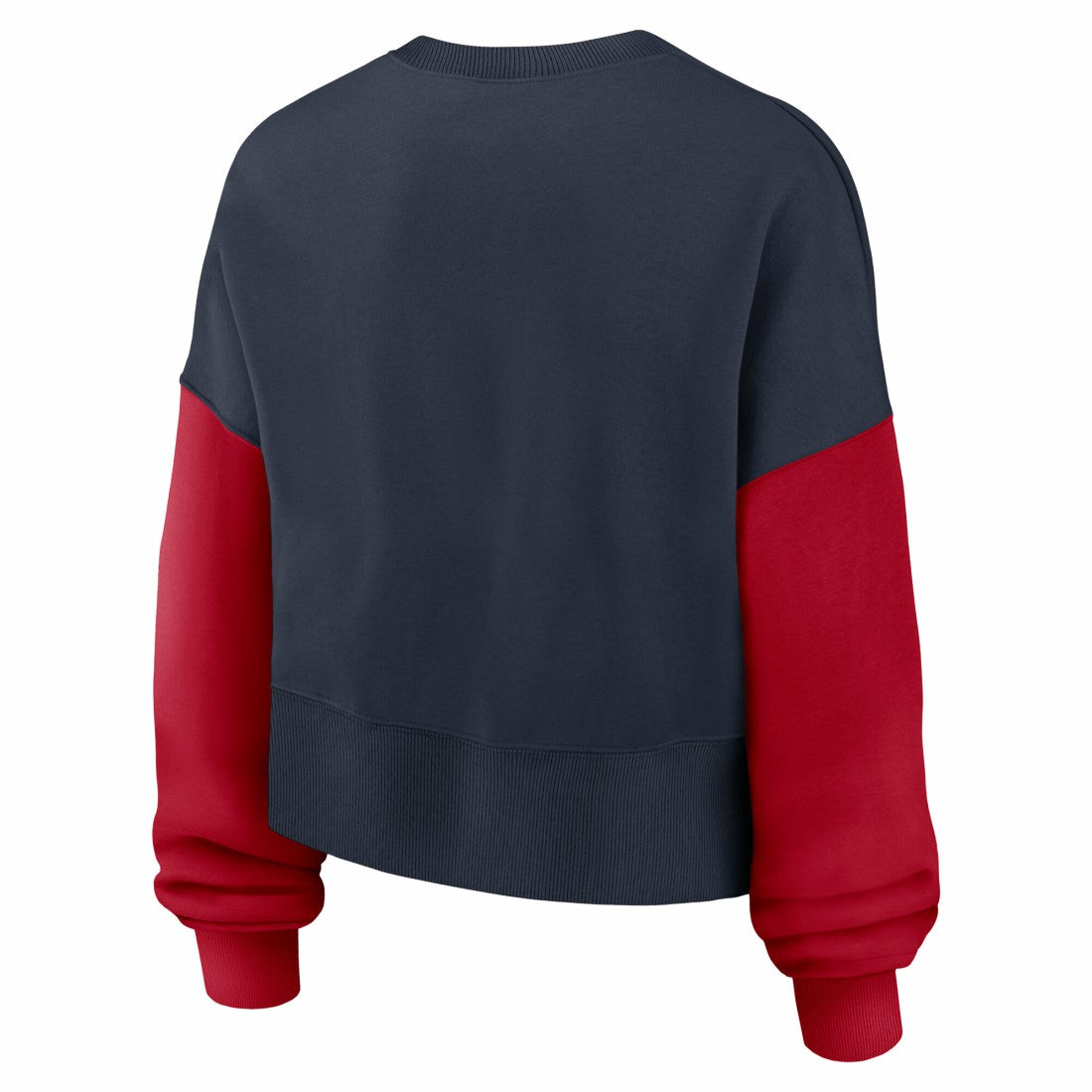 Houston Texans Women's Oversized Color-Block Pullover Sweatshirt Navy - Nike