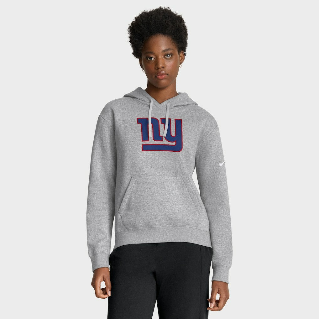 New York Giants Women's Club Fleece Hoodie Heather Gray - Nike