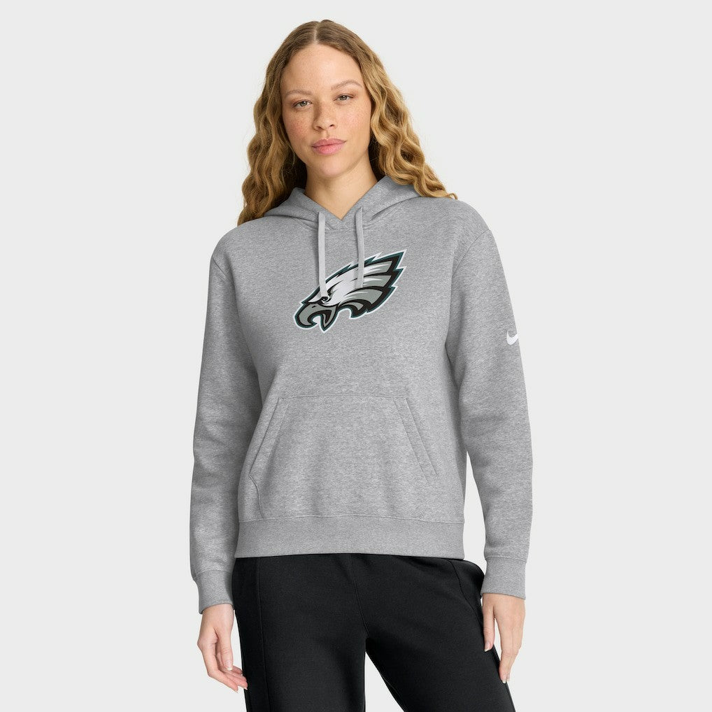 Philadelphia Eagles Women's Club Fleece Hoodie Heather Gray - Nike