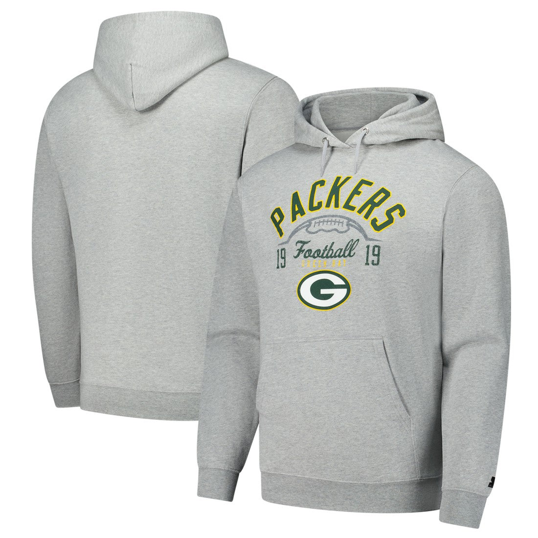 Green Bay Packers Starter Pullover Hoodie Heather Gray - NFL