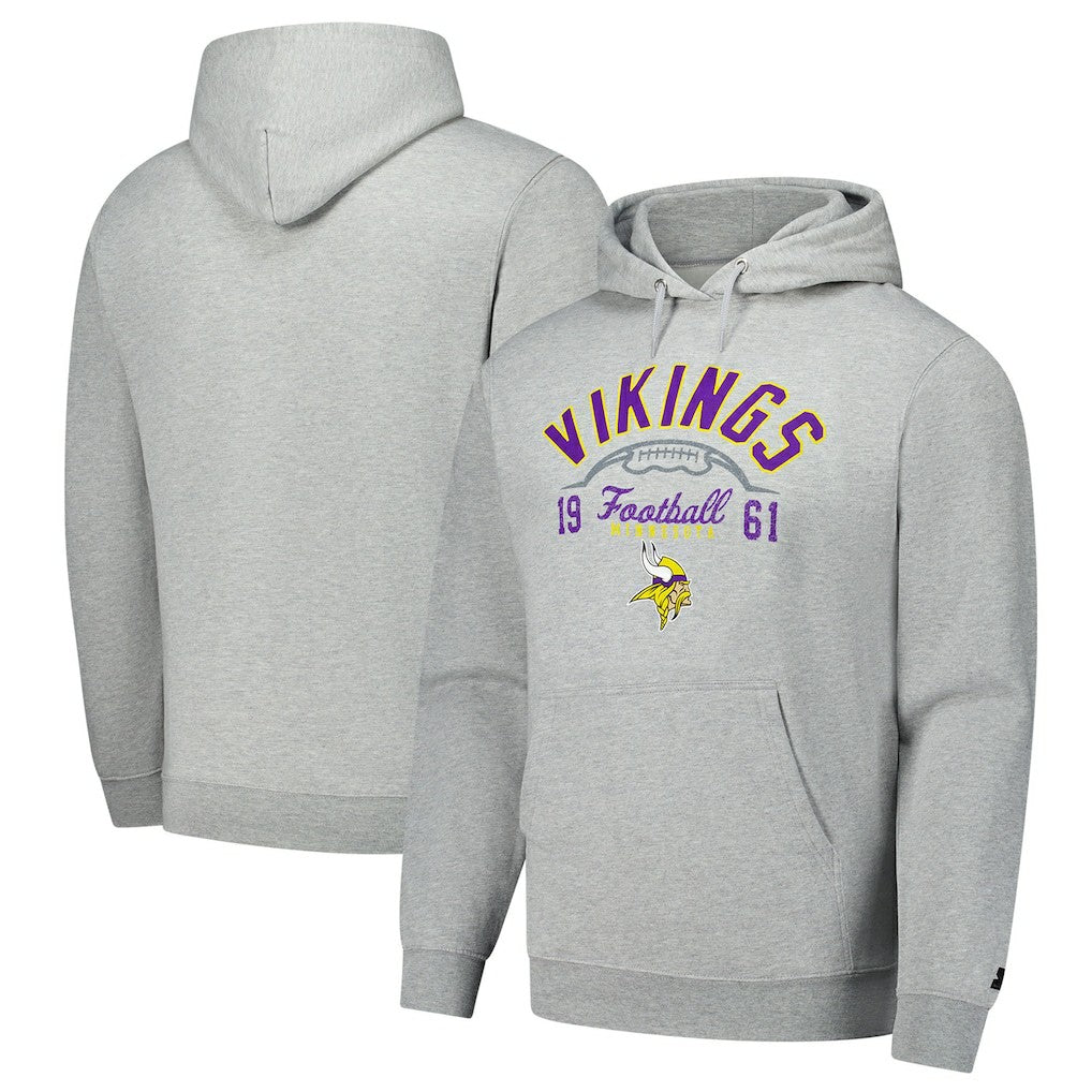 Minnesota Vikings Starter Pullover Hoodie Heather Gray - NFL