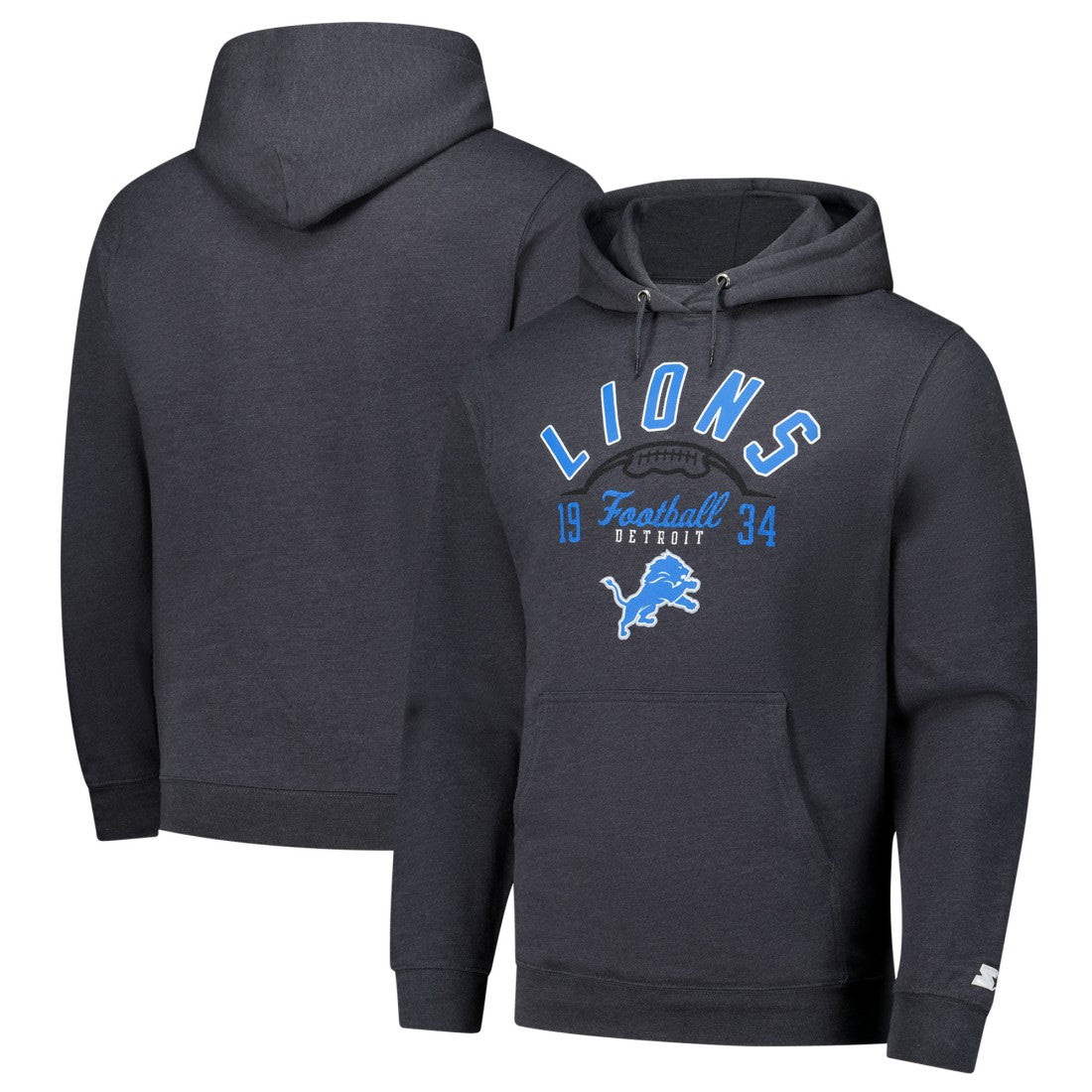 Detroit Lions Starter Pullover Hoodie Charcoal - NFL