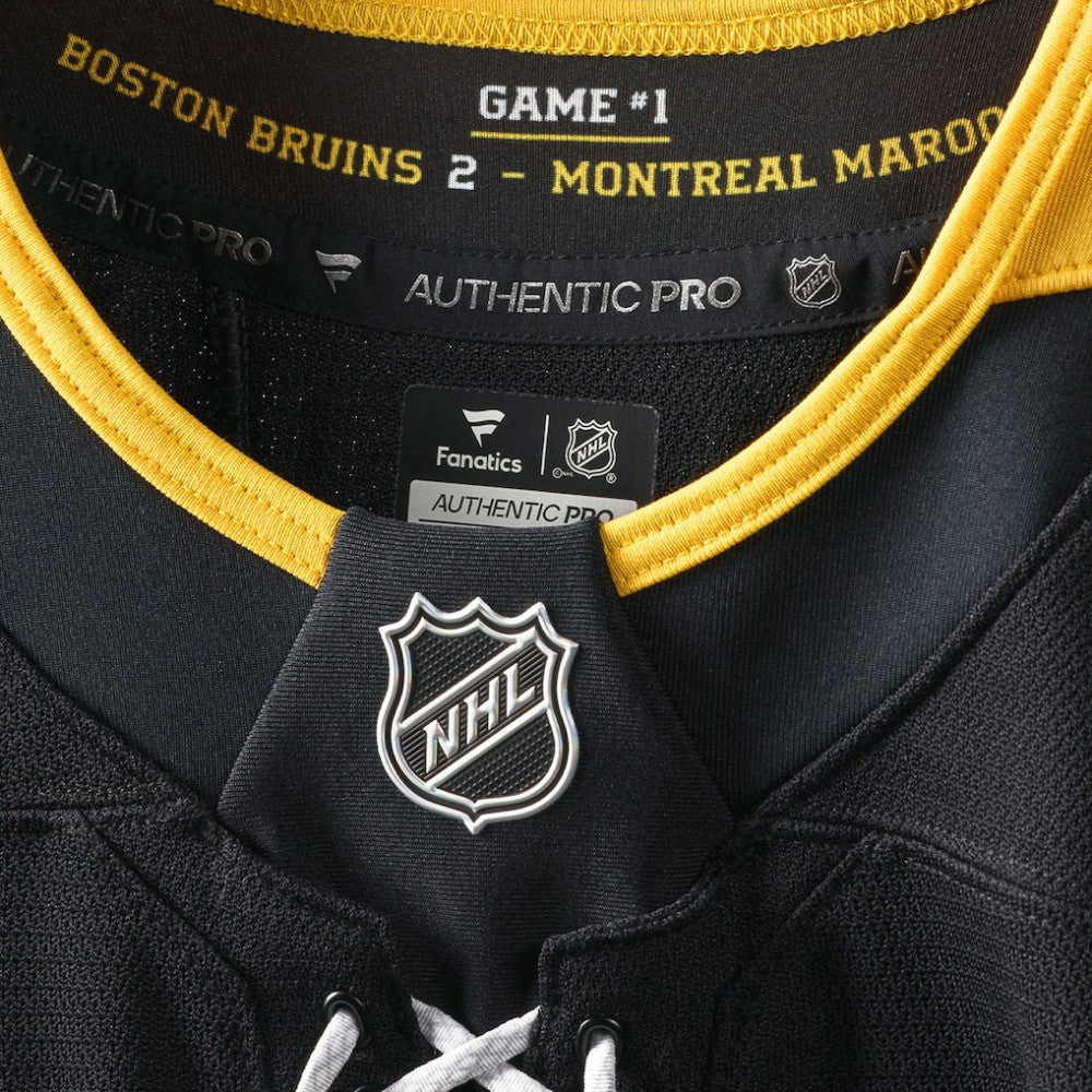 Boston Bruins Fanatics 100th Anniversary Authentic Pro Jersey Black