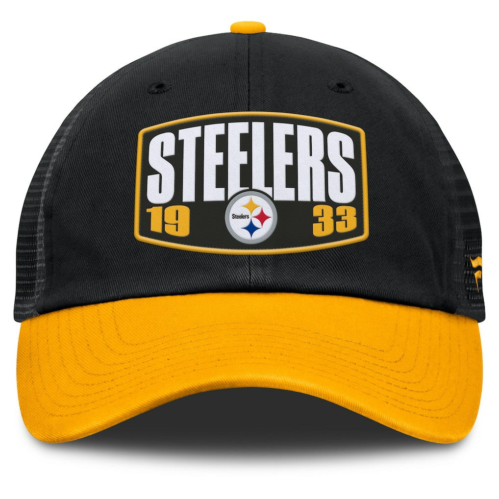 Pittsburgh Steelers Franchise Trucker Adjustable Hat Black/Gold - Fanatics