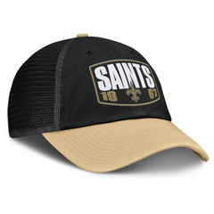 New Orleans Saints Franchise Trucker Adjustable Hat Black/Gold - Fanatics