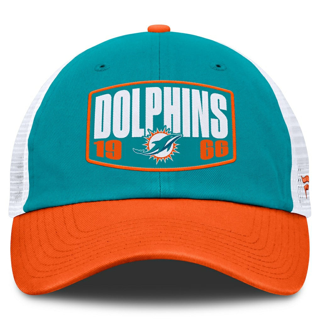 Miami Dolphins Franchise Trucker Adjustable Hat Aqua/Orange - Fanatics