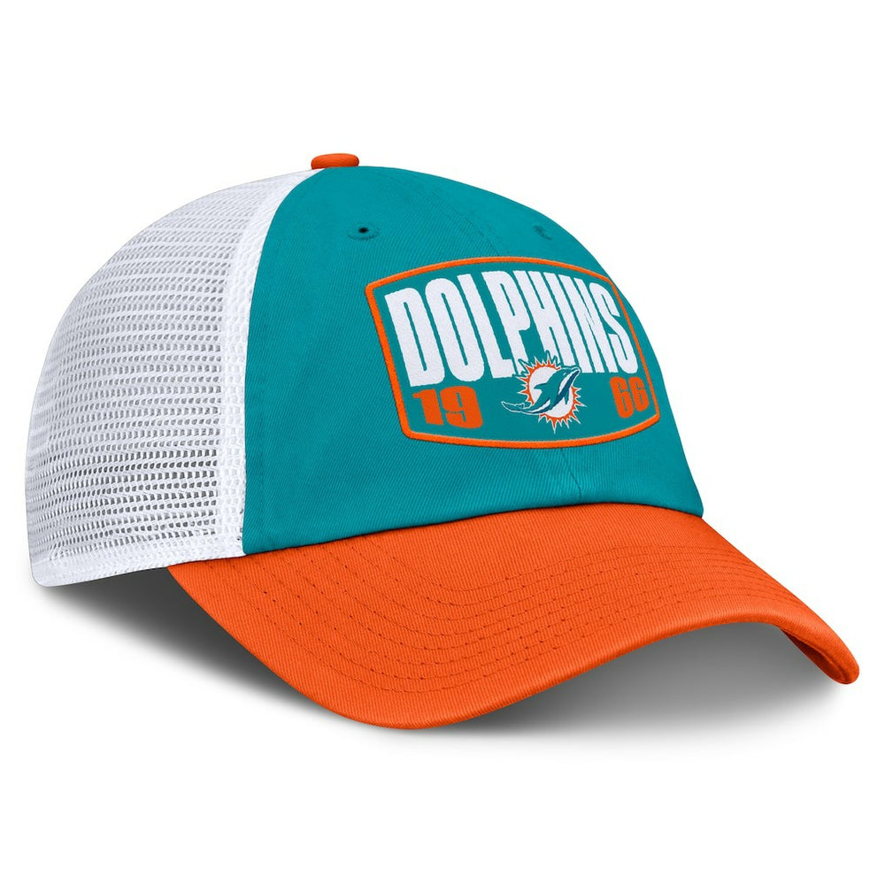 Miami Dolphins Franchise Trucker Adjustable Hat Aqua/Orange - Fanatics