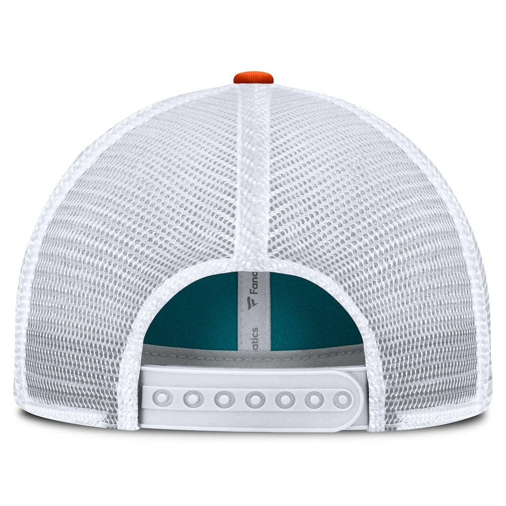 Miami Dolphins Franchise Trucker Adjustable Hat Aqua/Orange - Fanatics