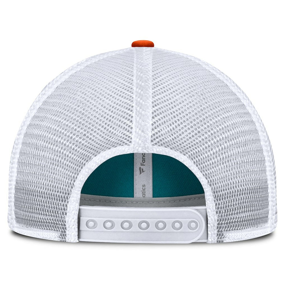Miami Dolphins Franchise Trucker Adjustable Hat Aqua/Orange - Fanatics