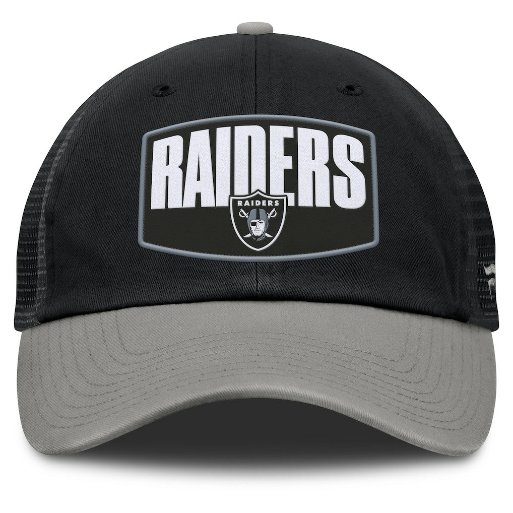 Las Vegas Raiders Franchise Trucker Adjustable Hat Black/Gray - Fanatics