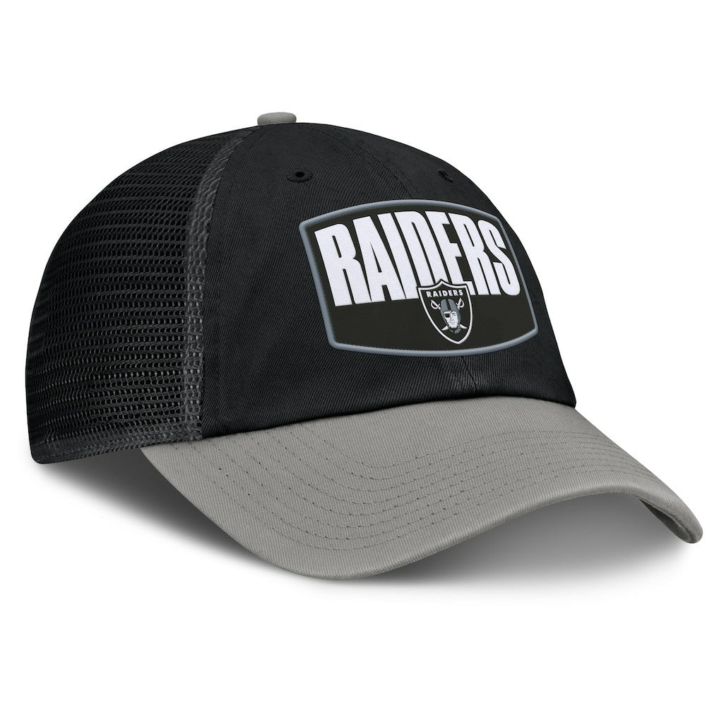 Las Vegas Raiders Franchise Trucker Adjustable Hat Black/Gray - Fanatics