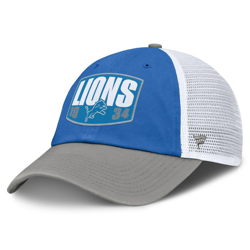Detroit Lions Franchise Trucker Adjustable Hat Blue/Gray - Fanatics
