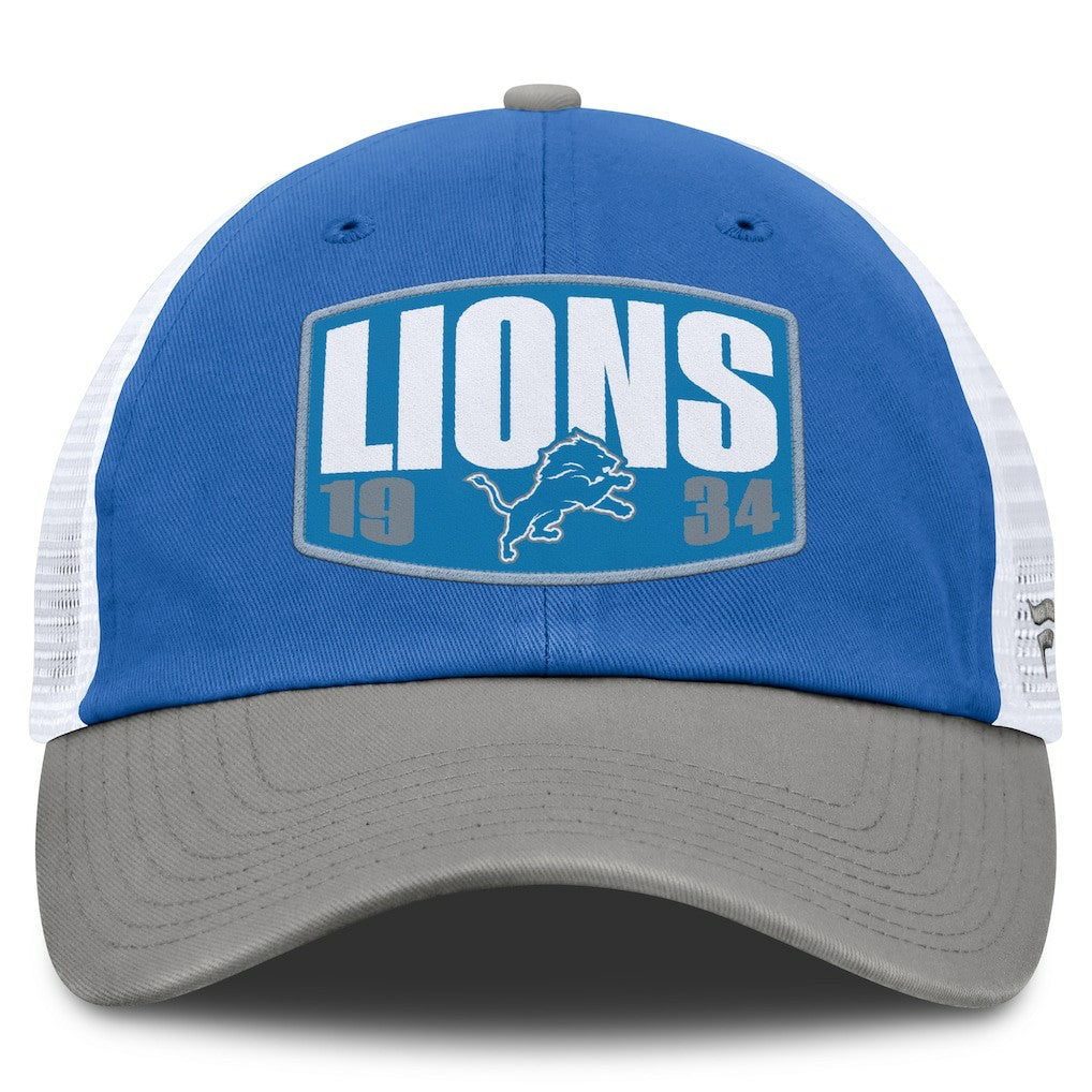 Detroit Lions Franchise Trucker Adjustable Hat Blue/Gray - Fanatics