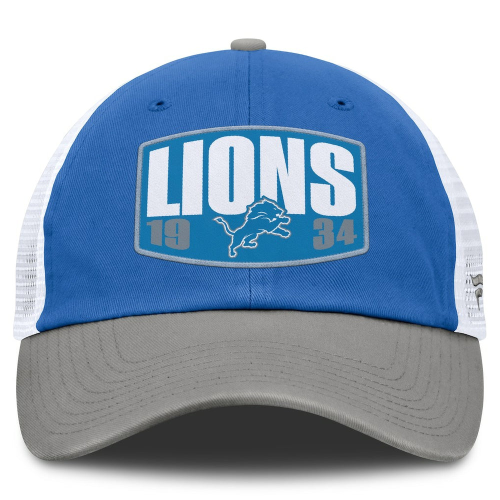 Detroit Lions Franchise Trucker Adjustable Hat Blue/Gray - Fanatics