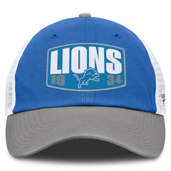 Detroit Lions Franchise Trucker Adjustable Hat Blue/Gray - Fanatics