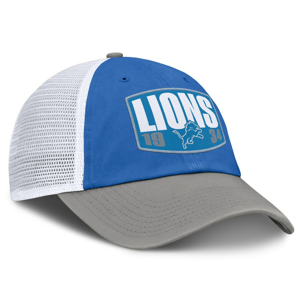 Detroit Lions Franchise Trucker Adjustable Hat Blue/Gray - Fanatics