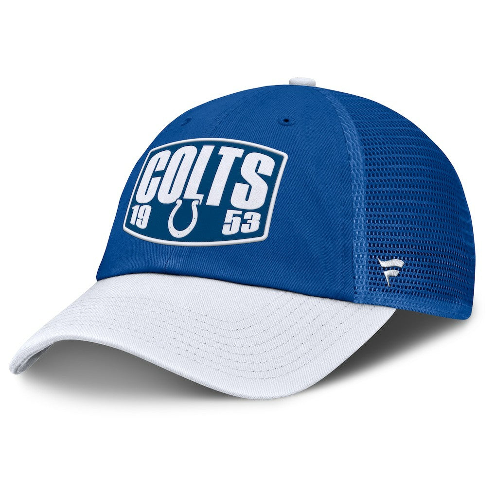 Indianapolis Colts Franchise Trucker Adjustable Hat Royal/White - Fanatics