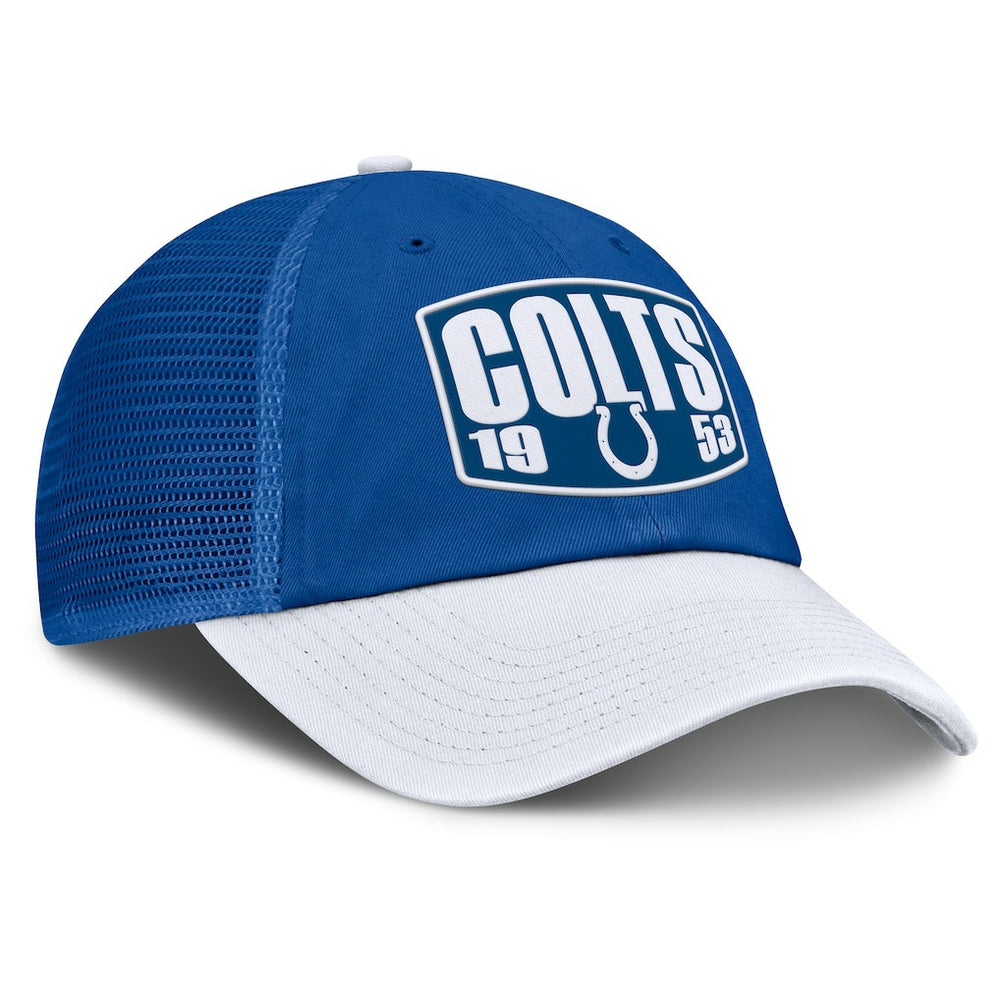 Indianapolis Colts Franchise Trucker Adjustable Hat Royal/White - Fanatics