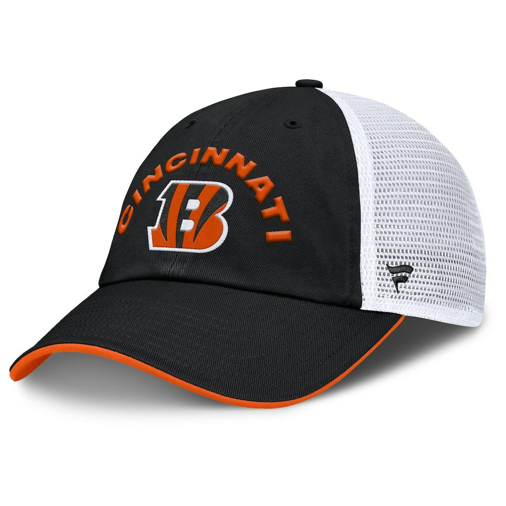 Cincinnati Bengals Reverse Trucker Adjustable Hat Black/White - Fanatics