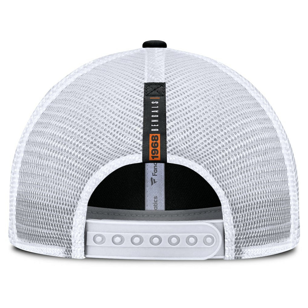 Cincinnati Bengals Reverse Trucker Adjustable Hat Black/White - Fanatics