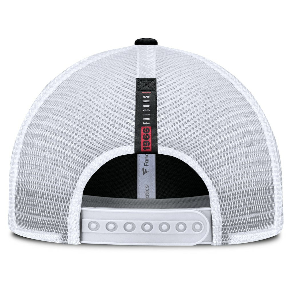 Atlanta Falcons Reverse Trucker Adjustable Hat Black/White - Fanatics