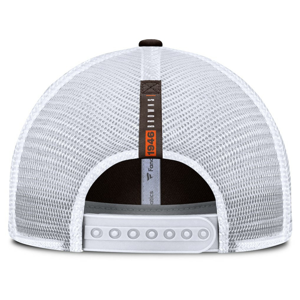 Cleveland Browns Reverse Trucker Adjustable Hat Brown/White - Fanatics