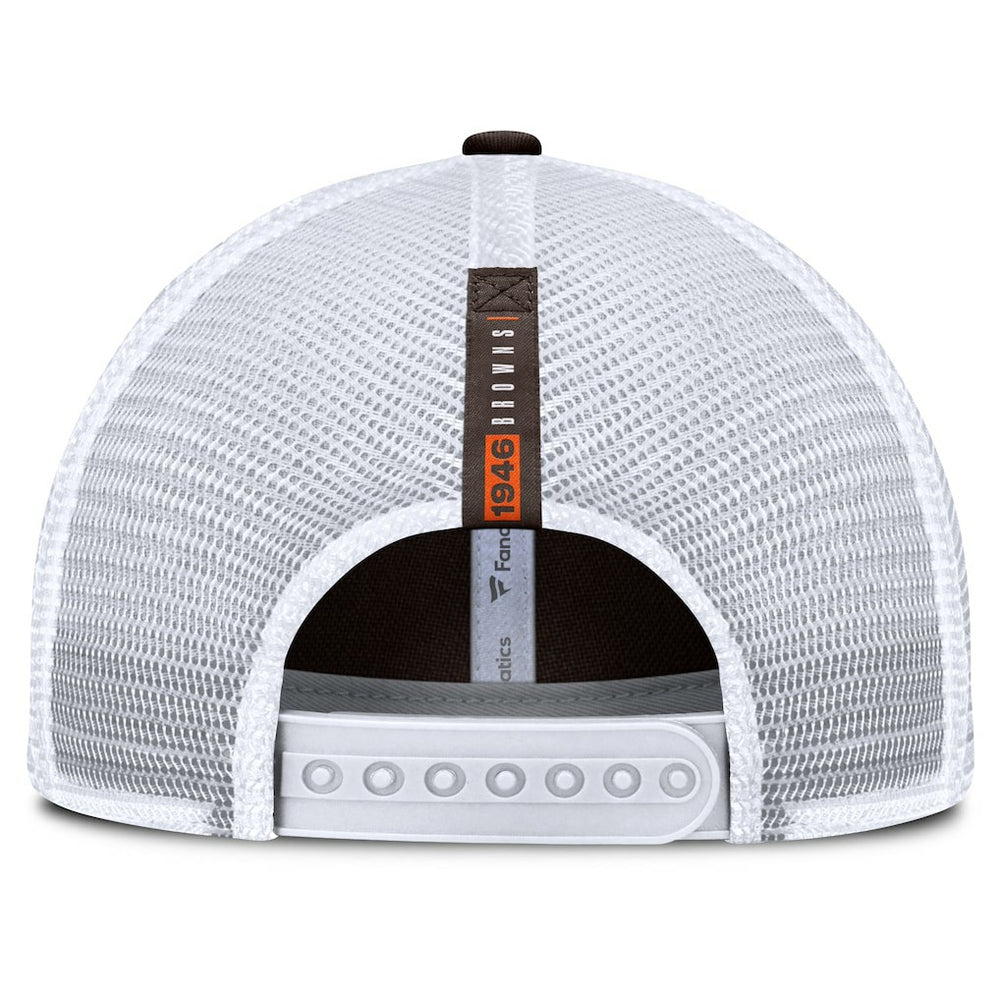 Cleveland Browns Reverse Trucker Adjustable Hat Brown/White - Fanatics