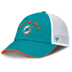 Miami Dolphins Reverse Trucker Adjustable Hat Aqua/White - Fanatics