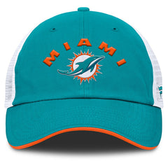 Miami Dolphins Reverse Trucker Adjustable Hat Aqua/White - Fanatics