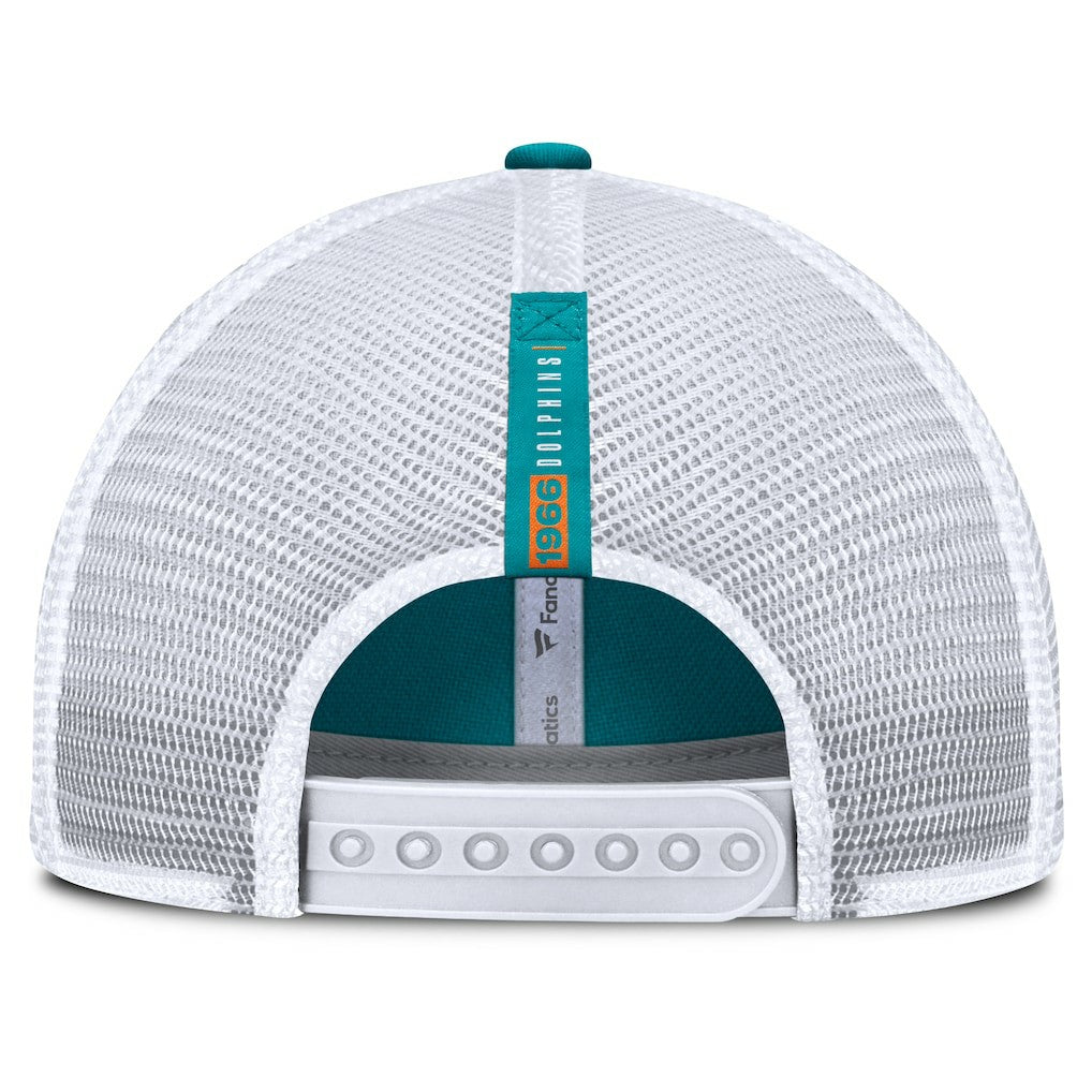 Miami Dolphins Reverse Trucker Adjustable Hat Aqua/White - Fanatics