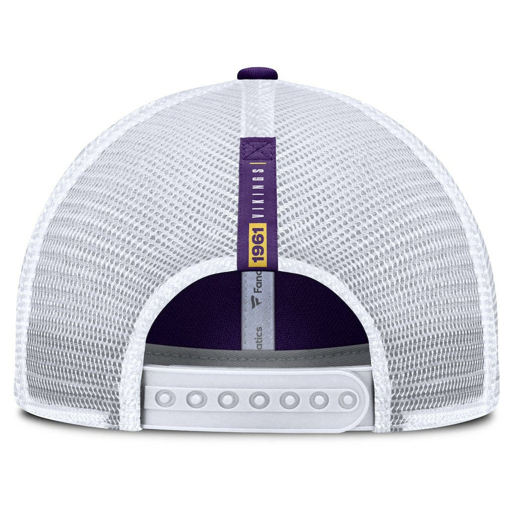 Minnesota Vikings Reverse Trucker Adjustable Hat Purple/White - Fanatics