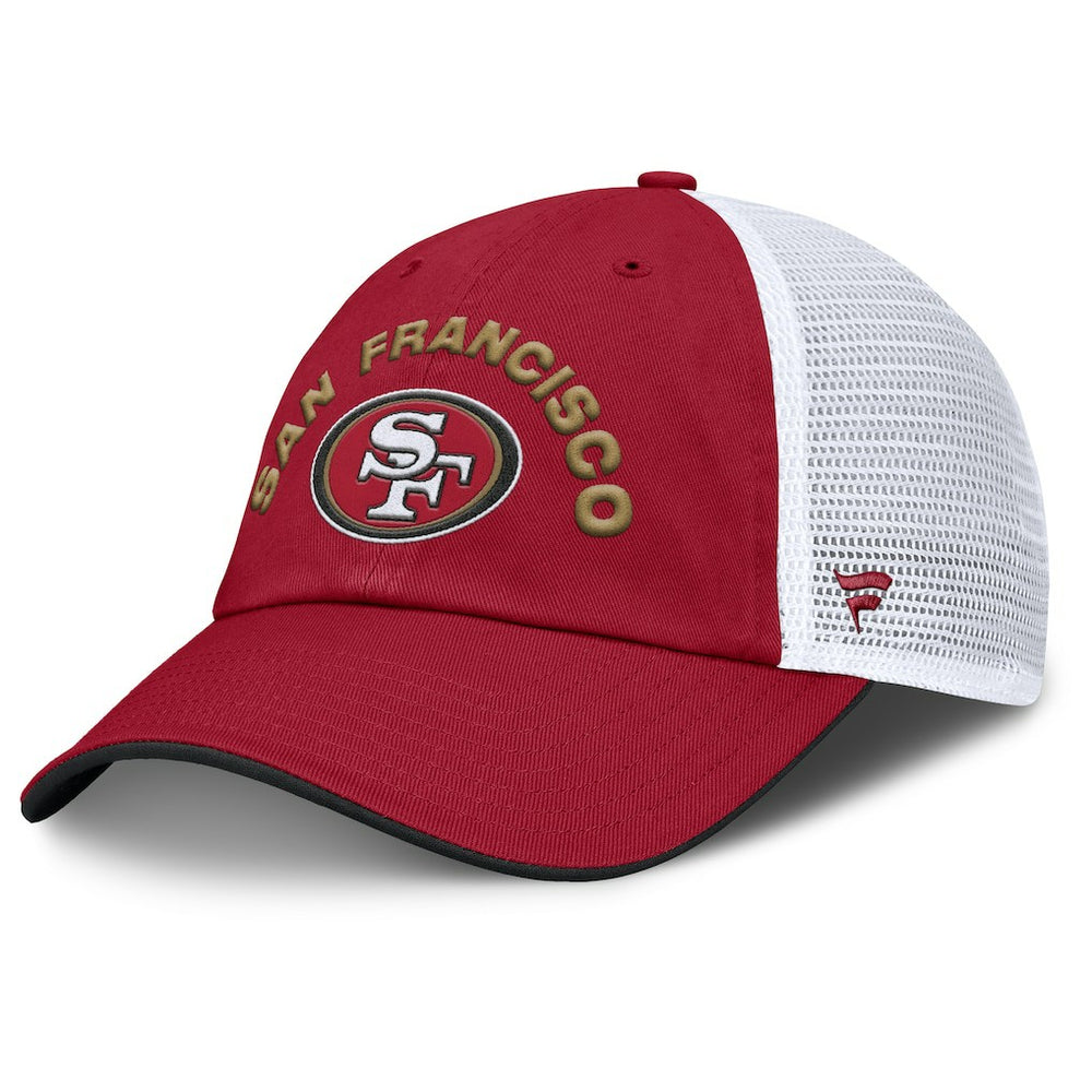 San Francisco 49ers Reverse Trucker Adjustable Hat Scarlet/White - Fanatics