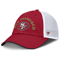 San Francisco 49ers Reverse Trucker Adjustable Hat Scarlet/White - Fanatics